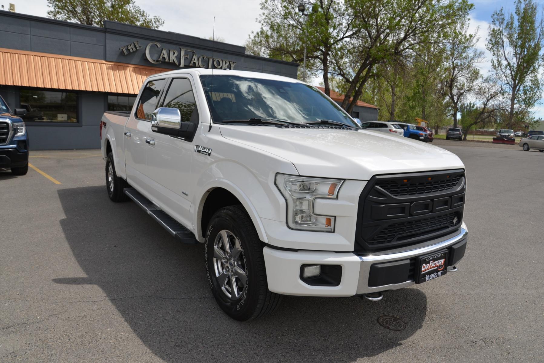 2015 White Platinum Metallic /Black Leather Ford F-150 Platinum FX4 (1FTFW1EG5FF) with an 3.5 Ecocoost Twin Turbo V6 engine, 6-Speed Automatic transmission, located at 4562 State Avenue, Billings, MT, 59101, (406) 896-9833, 45.769516, -108.526772 - 2015 Ford F-150 Platinum SuperCrew 6.5-ft. Bed 4WD - Extra clean! 3.5L V6 Ecoboost Twin Turbo Engine - 6 speed automatic transmission - 4WD - 135,146 miles - Inspected and serviced - copy of inspection and work performed as well as a full vehicle history report provided Platinum Series - cli - Photo #3